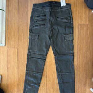 J BRAND - Metallic Skinny Jeans - Size 28 - Cargo / Zipper Style
